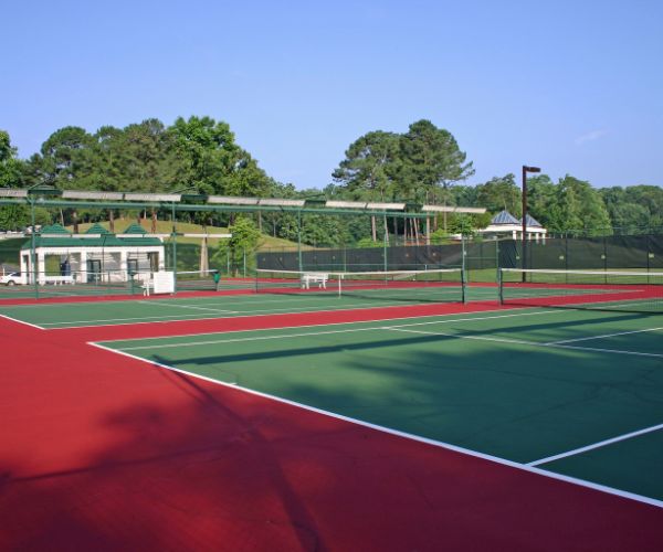 Hervey Bay Private Tennis Court After Pressure Cleaning